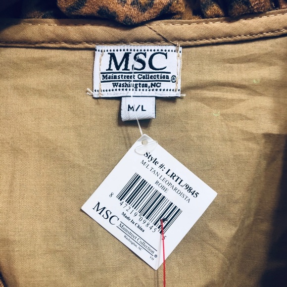 MSC Leopard Ruffle Brown Cotton Robe 🥰 - Picture 6 of 6